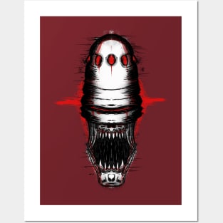 alien screaming Posters and Art